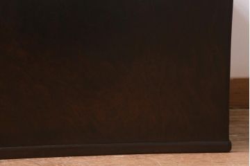 アンティーク家具　銅壺付き　ケヤキ材　美しい杢目が魅力の長火鉢(木製火鉢)(R-042812)