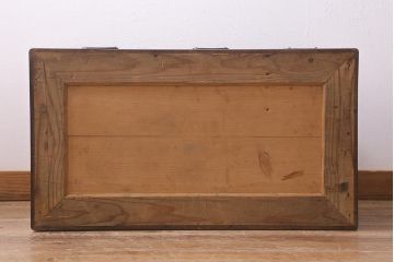 アンティーク家具　銅壺付き　ケヤキ材　美しい杢目が魅力の長火鉢(木製火鉢)(R-042812)