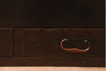 アンティーク家具　明治大正　ケヤキ材　美しい杢目が魅力の長火鉢(木製火鉢)(R-042813)