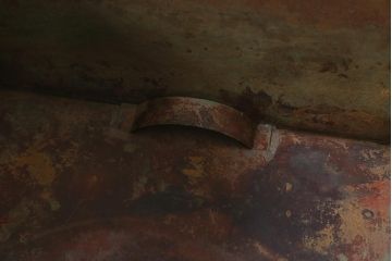 アンティーク家具　特注　透かし入り　黒柿・ケヤキ材　玉杢が美しい上手物の長火鉢(木製火鉢)(R-042817)