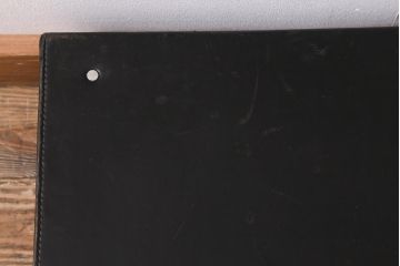 アンティーク　本革　黒いレザーが格好いいトランク(鞄、カバン、収納、ディスプレイ)(R-042821)