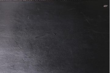 アンティーク雑貨　本革　黒いレザーが格好いいトランク(鞄、カバン、収納、ディスプレイ)(R-042821)
