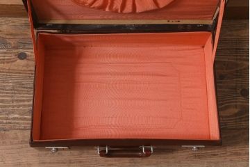 アンティーク雑貨　レトロな魅力が漂うトランク(鞄、カバン、収納、ディスプレイ)(R-042822)