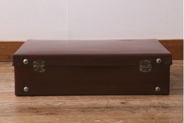 アンティーク雑貨　レトロな魅力が漂うトランク(鞄、カバン、収納、ディスプレイ)(R-042822)