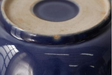 アンティーク雑貨　江戸期　古伊万里　瑠璃釉金彩花文なます皿2枚(中皿、和食器)(R-042825)
