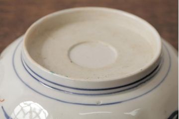 アンティーク雑貨　明治期　伊万里焼　金彩色絵なます皿3枚(中皿、和食器)(R-042832)