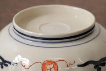 アンティーク雑貨　明治期　伊万里焼　金彩色絵なます皿3枚(中皿、和食器)(R-042833)