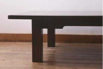 ビンテージ家具　北海道民芸家具　HM4052　シンプルなデザインの座卓(ローテーブル、ヴィンテージ)(定価約15万円)(R-042834)