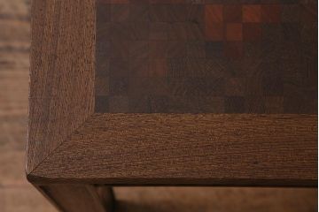 ヴィンテージ家具　北欧家具　デンマーク　TRANEKAER DENMARK(トラネケア社)　Rolf Middelboe(ロルフ・ミドルボー)　ローズウッド材　パーケット天板のお洒落なセンターテーブル(ローテーブル、座卓、ビンテージ)(R-042847)