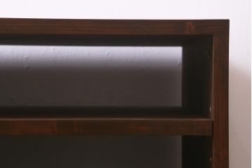 ラフジュ工房オリジナル　古金具リメイク　前板栗材　大正期　丸金具　使い勝手の良いローボード(テレビ台、テレビボード、収納棚)(R-042851)