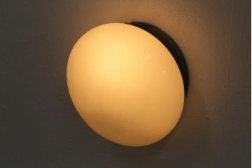 アンティーク照明　昭和レトロ　コロンとしたフォルムが可愛らしいシーリングライト(天井照明、壁掛け照明)(R-042857)