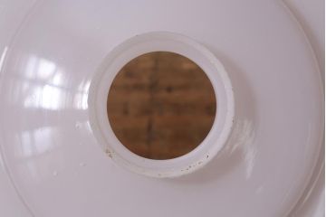 アンティーク照明　昭和初期　レトロな趣きの切子が魅力的なガラスシェードの吊り下げ照明(天井照明、ペンダントライト)(R-042858)