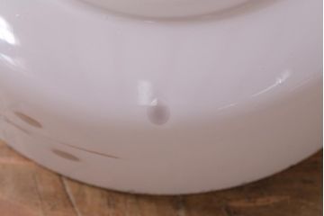 アンティーク照明　昭和初期　レトロな趣きの切子が魅力的なガラスシェードの吊り下げ照明(天井照明、ペンダントライト)(R-042858)