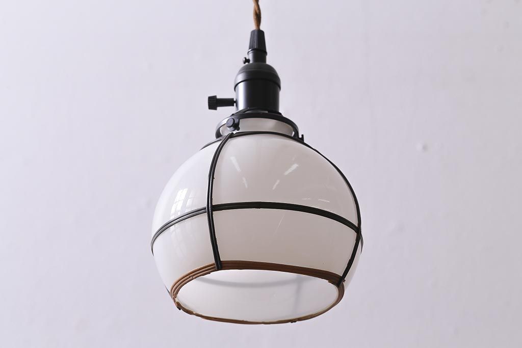 アンティーク照明　和製アンティーク　昭和レトロな佇まいが魅力の天井照明(ペンダントライト、吊り下げ照明)(R-042859)