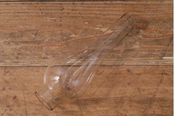 アンティーク雑貨　昭和初期　平芯・5分芯　クリアガラス　レトロなオイルランプ(テーブルランプ、和ガラス)(R-042862)