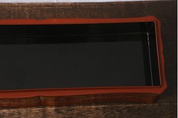 アンティーク雑貨　大正昭和初期　あめんぼう蒔絵　木製　文箱(漆器、収納箱)(R-042866)