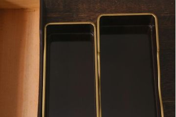 アンティーク雑貨　昭和初期　蒔絵　文箱2点セット(漆器、収納箱)(R-042868)