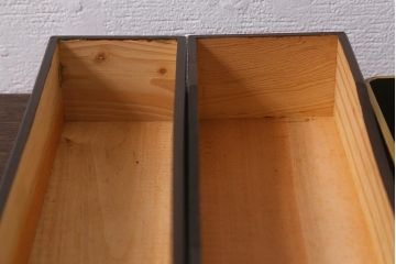 アンティーク雑貨　昭和初期　蒔絵　文箱2点セット(漆器、収納箱)(R-042868)