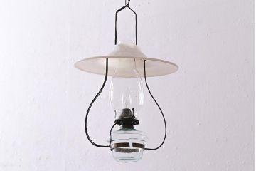 アンティーク照明　明治期　電気式リメイク　レトロな佇まいが魅力のランタン型ランプ(ペンダントライト、吊り下げ照明、天井照明)(R-042876)