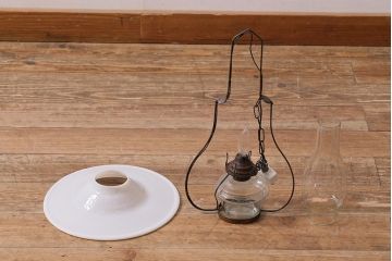 アンティーク照明　明治期　電気式リメイク　レトロな佇まいが魅力のランタン型ランプ(ペンダントライト、吊り下げ照明、天井照明)(R-042876)