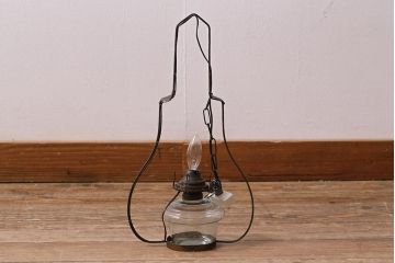 アンティーク照明　明治期　電気式リメイク　レトロな佇まいが魅力のランタン型ランプ(ペンダントライト、吊り下げ照明、天井照明)(R-042876)