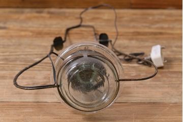 アンティーク照明　明治期　電気式リメイク　レトロな佇まいが魅力のランタン型ランプ(ペンダントライト、吊り下げ照明、天井照明)(R-042876)