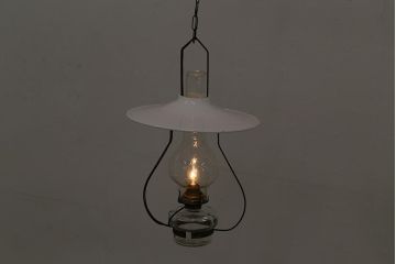 アンティーク照明　明治期　電気式リメイク　レトロな佇まいが魅力のランタン型ランプ(ペンダントライト、吊り下げ照明、天井照明)(R-042877)