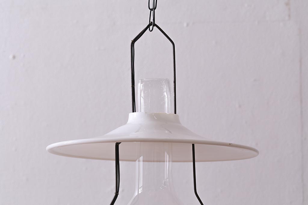 アンティーク照明　明治期　電気式リメイク　レトロな佇まいが魅力のランタン型ランプ(ペンダントライト、吊り下げ照明、天井照明)(R-042877)