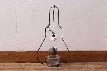 アンティーク照明　明治期　電気式リメイク　レトロな佇まいが魅力のランタン型ランプ(ペンダントライト、吊り下げ照明、天井照明)(R-042877)