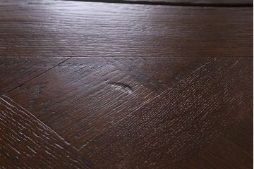 アンティーク家具　フランスアンティーク　オーク材　パーケット天板のドローリーフテーブル(エクステンションテーブル、ダイニングテーブル)(R-042889)