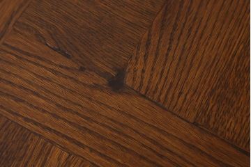 アンティーク家具　フランスアンティーク　オーク材　パーケット天板のドローリーフテーブル(エクステンションテーブル、ダイニングテーブル)(R-042889)