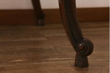 アンティーク家具　フランスアンティーク　オーク材　パーケット天板のドローリーフテーブル(エクステンションテーブル、ダイニングテーブル)(R-042889)