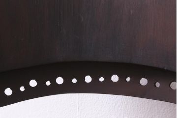 ビンテージ家具　ペイント　本革使用の高級感あふれるチェア(椅子、ダイニングチェア)(R-042890)