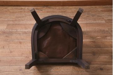 ビンテージ家具　ペイント　本革使用の高級感あふれるチェア(椅子、ダイニングチェア)(R-042890)