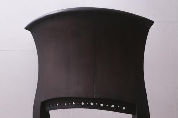 ビンテージ家具　ペイント　本革使用の高級感あふれるチェア(椅子、ダイニングチェア)(R-042891)