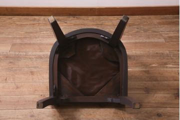 ビンテージ家具　ペイント　本革使用の高級感あふれるチェア(椅子、ダイニングチェア)(R-042891)