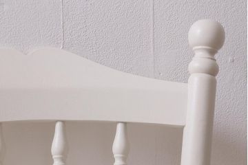 当店ペイント家具　ビンテージ　北海道民芸家具　フレンチスタイルにもおすすめのダイニングチェア(ウィンザーチェア、椅子、ウインザーチェア)(R-042893)