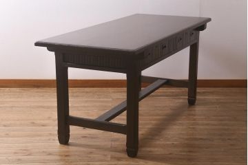 アンティーク家具　和製アンティーク　大正ロマン　重厚な佇まいが素敵な作業台(ダイニングテーブル、机)(R-042894)