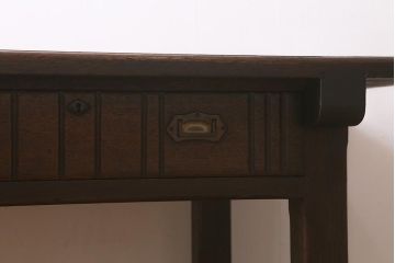 アンティーク家具　和製アンティーク　大正ロマン　重厚な佇まいが素敵な作業台(ダイニングテーブル、机)(R-042894)