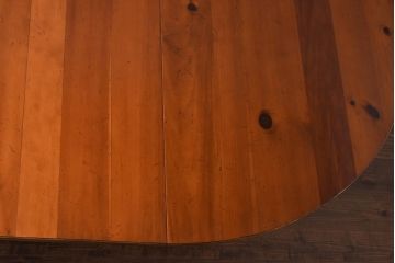 展示品　IDC大塚家具　Baker(ベーカー社)　1939　パイン材　エクステンションテーブル(ダイニングテーブル、ラウンドテーブル)(定価約80万円)(R-042897)
