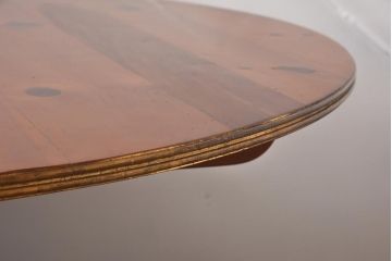 展示品　IDC大塚家具　Baker(ベーカー社)　1939　パイン材　エクステンションテーブル(ダイニングテーブル、ラウンドテーブル)(定価約80万円)(R-042897)