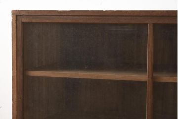 和製アンティーク　昭和初期　総桐材　呉服店で使われていた側面開きのガラスケース(ショーケース、飾り棚、陳列棚)(R-042899)