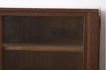 和製アンティーク　昭和初期　総桐材　呉服店で使われていた側面開きのガラスケース(ショーケース、飾り棚、陳列棚)(R-042899)
