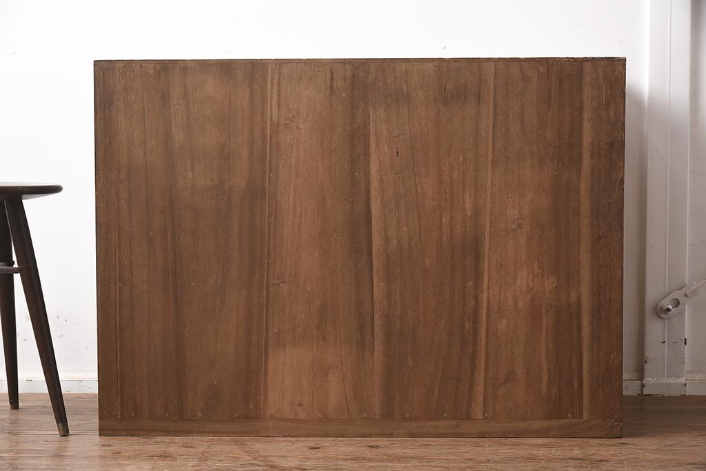 和製アンティーク　昭和初期　総桐材　呉服店で使われていた側面開きのガラスケース(ショーケース、飾り棚、陳列棚)(R-042899)