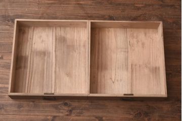 和製アンティーク　昭和初期　総桐材　呉服店で使われていた側面開きのガラスケース(ショーケース、飾り棚、陳列棚)(R-042901)