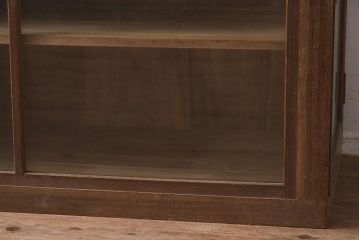 和製アンティーク　昭和初期　総桐材　呉服店で使われていた側面開きのガラスケース(ショーケース、飾り棚、陳列棚)(R-042901)