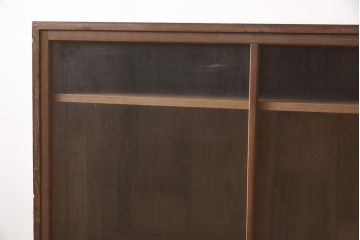 和製アンティーク　昭和初期　総桐材　呉服店で使われていた側面開きのガラスケース(ショーケース、飾り棚、陳列棚)(R-042901)