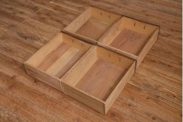 アンティーク家具　ヒノキ材　4枚引き戸　6尺水屋サイドボード(水屋箪笥、戸棚、収納棚)(R-042905)