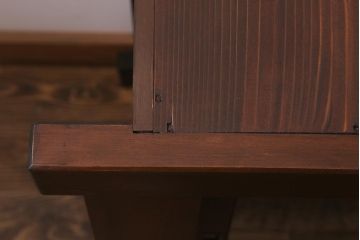 アンティーク家具　ヒノキ材　4枚引き戸　6尺水屋サイドボード(水屋箪笥、戸棚、収納棚)(R-042905)