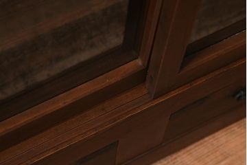 アンティーク家具　ヒノキ材　4枚引き戸　6尺水屋サイドボード(水屋箪笥、戸棚、収納棚)(R-042905)